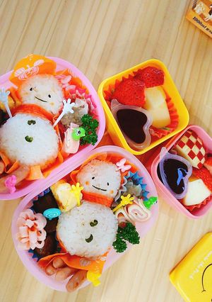 #年少＆年中お弁当○o簡単雪だるま弁o○-レシピのメイン写真