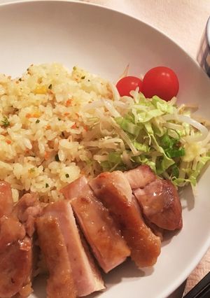 ピラフ&鶏の照り焼き♪-レシピのメイン写真