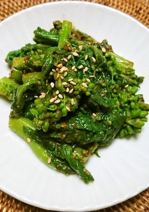 栄養たっぷり!菜の花のねぎ味噌あえ-レシピのメイン写真