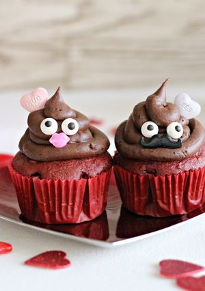 オモシロバレンタイン☆うんこカップケーキ-レシピのメイン写真