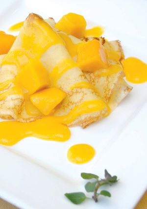クレープのホットマンゴーソース-レシピのメイン写真