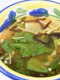 春菊と茸の酸辣湯-レシピのメイン写真