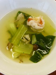【高齢者】青梗菜とえびのスープ-レシピのメイン写真