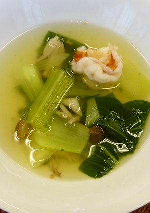【高齢者】青梗菜とえびのスープ-レシピのメイン写真
