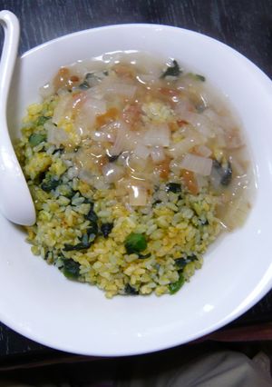 食欲増進たかなと梅のあんかけチャーハン-レシピのメイン写真
