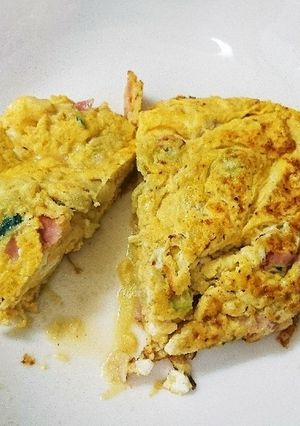 時短 カット野菜たっぷりオムレツ風-レシピのメイン写真