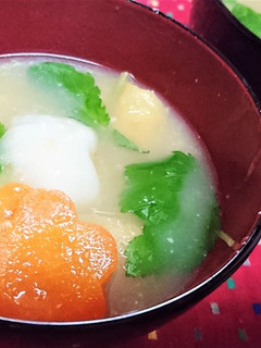 鏡もち★節約★とろ〜り【お雑煮風味噌汁】-レシピのメイン写真