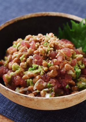 ビールのおつまみに！アボカドとまぐろ納豆-レシピのメイン写真