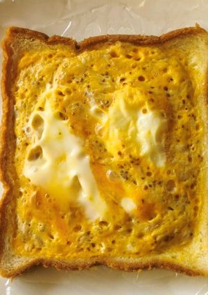 レンジで２分♪ツナと粒マスタードのパン-レシピのメイン写真