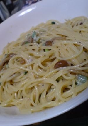 なめことマヨネーズの和洋折衷スパゲッティ-レシピのメイン写真