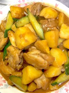 簡単美味しい油不用鶏肉じゃが芋の味噌炒め-レシピのメイン写真