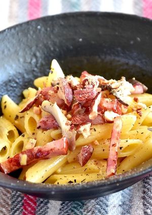 アーモンド香るチーズとベーコンのパスタ-レシピのメイン写真