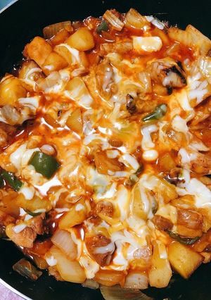 お家で簡単チーズダッカルビ！本格韓国料理-レシピのメイン写真