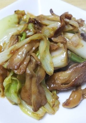 舞茸とキャベツのアンチョビマスタード炒め-レシピのメイン写真