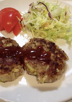 ずぼらですぐ出来るとうふハンバーグ-レシピのメイン写真