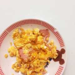 รูปของ ベーコンチーズスクランブル♡