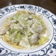 ササミとキャベツのクリームパスタ