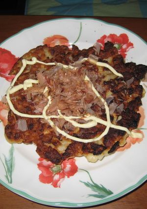 納豆のお好み焼き風おやき-レシピのメイン写真