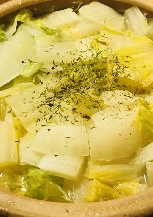 素朴・野菜鍋●白菜と鶏の寄せ鍋バター風味-レシピのメイン写真