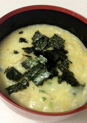 超簡単！お吸い物の素で〜卵雑炊-レシピのメイン写真