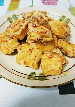 冷凍庫でカチカチ豆腐プラスおからパウダー-レシピのメイン写真