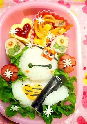 キャラ弁☆節分風にベイマックス弁当-レシピのメイン写真