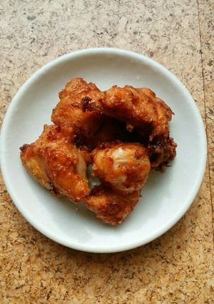 ピリ辛超簡単！油節約焼き唐揚げ-レシピのメイン写真