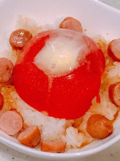 ソーセージと、トマトごはん!-レシピのメイン写真