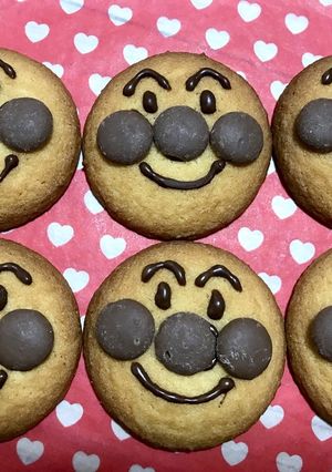簡単 バレンタイン アンパンマンクッキー-レシピのメイン写真