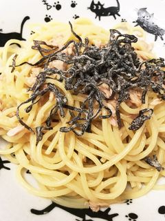 ツナと塩昆布の混ぜるだけパスタ♡-レシピのメイン写真