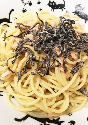 ツナと塩昆布の混ぜるだけパスタ♡-レシピのメイン写真
