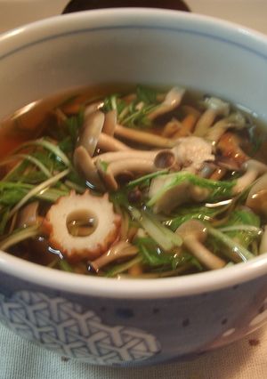★水菜としめじとちくわのさっと煮★-レシピのメイン写真