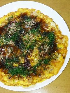 余ったお餅でお好み焼き(餅の消費に)-レシピのメイン写真