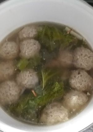 簡単スープ。もやしでかさましの肉団子-レシピのメイン写真