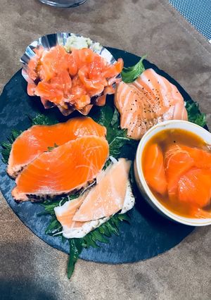 サーモンお刺身の食べ方4種！-レシピのメイン写真