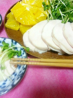 湯煎でしっとりで柔らかい鶏ハム-レシピのメイン写真