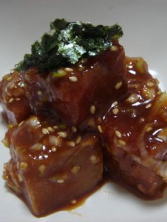 まぐろの韓国風和え♪-レシピのメイン写真