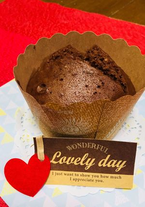 簡単！蒸しチョコマフィン バレンタイン-レシピのメイン写真