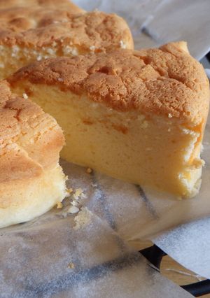 ふわぁ～としっとり、スフレチーズケーキ-レシピのメイン写真