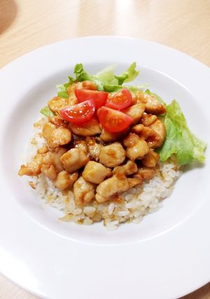 ☆ガーリックライス！鶏胸肉の甘辛のっけ丼-レシピのメイン写真