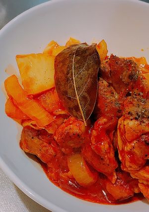 鶏肉キャベツ玉ねぎトマトジュース煮-レシピのメイン写真