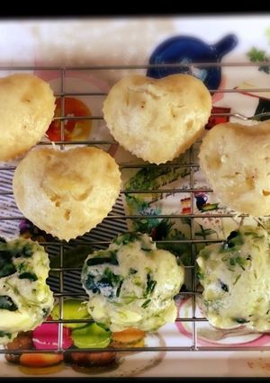 蒸しパン〜バナナきな粉&ほうれん草チーズ-レシピのメイン写真