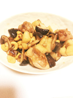 ☆長芋と鶏モモときのこの炒め物☆-レシピのメイン写真