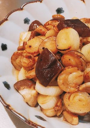 ほたてねぎしいたけバターたっぷり醤油炒め-レシピのメイン写真