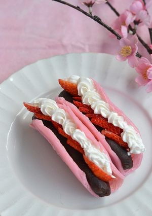 いちごとあんこのクリームもちもちサンド-レシピのメイン写真