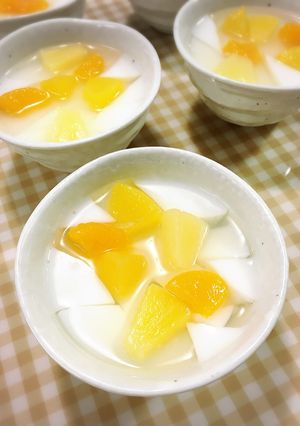 簡単！牛乳かん(杏仁豆腐風)♡-レシピのメイン写真