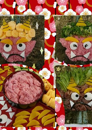 簡単♪楽しい♪手作り恵方巻きで鬼退治‼️-レシピのメイン写真