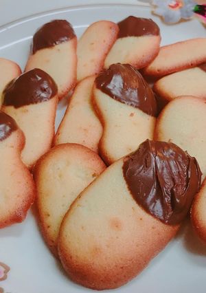 バレンタインに！チョコかけラングドシャ-レシピのメイン写真