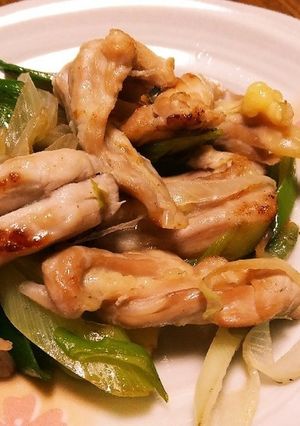 簡単!ヘルシー!せせりとネギの素焼き-レシピのメイン写真