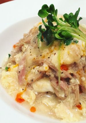 中華風ふわ玉餡かけパスタ-レシピのメイン写真
